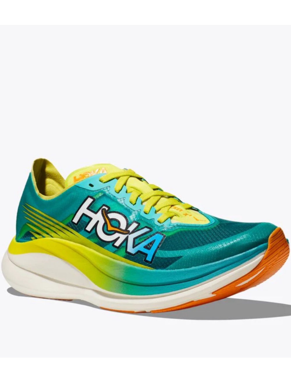 Hoka Women’s Teal & Lime Performance Running Sneakers - Picture 2 of 13